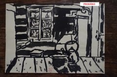 15. Tuš, zahnědlý papír, 21 x 29,7 cm  -  PRODÁNO