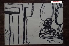 27. Tuš, zahnědlý papír, 21 x 29,7 cm  -  PRODÁNO